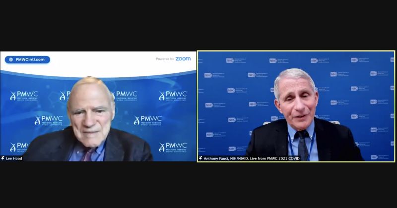 Drs. Lee Hood and Anthony Fauci